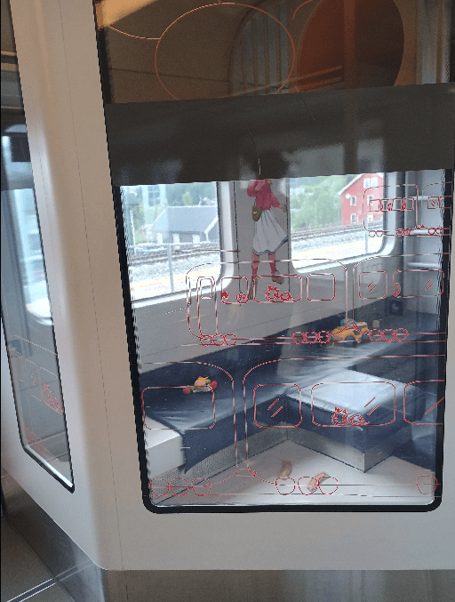 photo de l'espace de jeux pour enfants dans le train entre Bodø et Trondheim