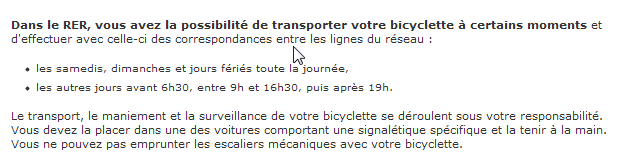 image : conditions d'emprunt du RER